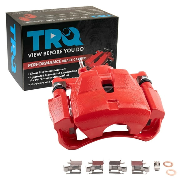 TRQ Front Right Brake Caliper w/Bracket Performance Red Passenger Side Compatible with 2010-2012 Lexus HS250h 2008-2015 Scion xB 2012-2017 Toyota Prius V 2011-2018 RAV4