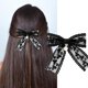 thumbnail image 2 of Lace Bows Hair Clip 2000s Trend Side Clip Bows Pearls Bowknot Balletcore Pearls Hairstyling Photo Props, 2 of 4