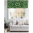 thumbnail image 5 of Green Leaves Curtain Valances for Windows, Retro Botanical Garden Pastoral Plants Kitchen Valance Window Treatment, Light Filtering Block Curtains for Bathroom/Bedroom/Living Room 42'' x 12'', 5 of 9
