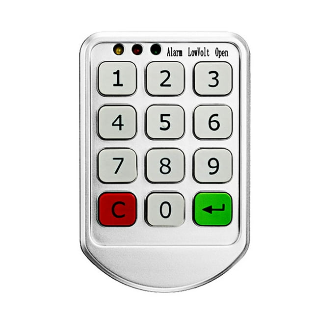 Yeacher Electronic Cabinet Lock Keypad Lock Independent & Open Dual Working Modes 3 Color Indicator Emergency Power Supply Password Protection Password Cabinet Locks for Home Public Places Drawer Lo