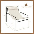 thumbnail image 3 of Gymax 2 Pieces Patio Sling Chair Modern Accent Chair w/ Removable Headrest & Sturdy Metal Frame, 3 of 9