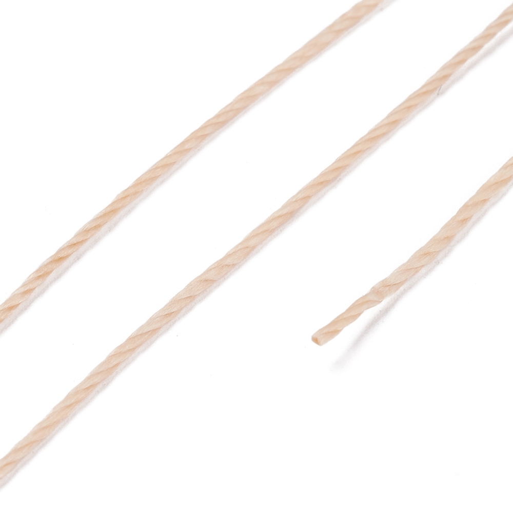 5rolls Round Waxed Polyester Thread String Micro Macrame Cord Twisted Cord for Leather Sewing Stitching BurlyWood 0.8mm about 54.68 Yards(50m)/Roll