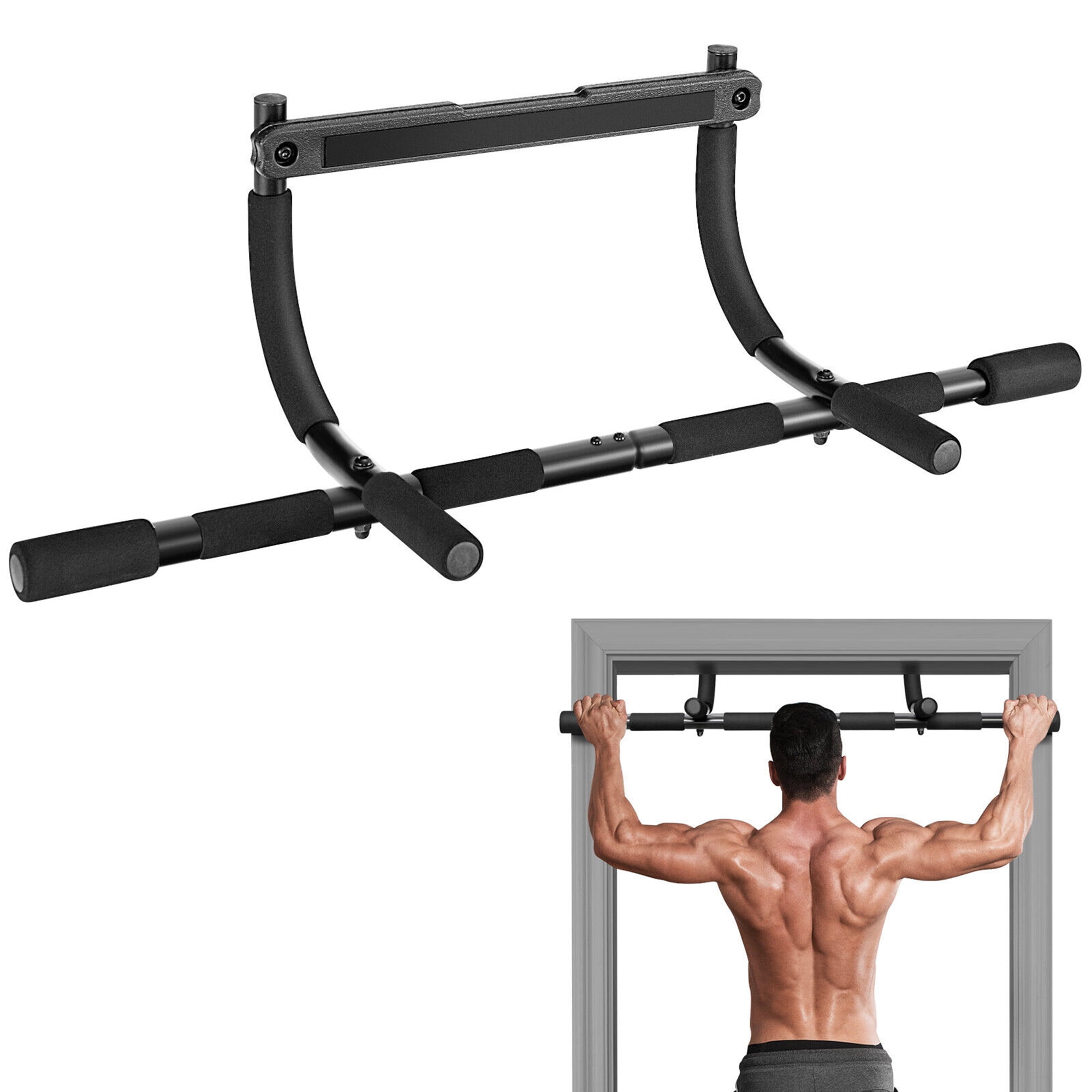 Pure Fitness Gym Workout Doorway Pull Up Bar Mountable Multi Purpose 250lb Weight Limit Dip Walmart