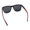 thumbnail image 7 of Polarized Classic Gentleman Mens Simple Sporty Horn Rim Plastic Sunglasses [Black Red - Black], 7 of 7