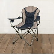 Picnic Time Reclining Camp Chair with Storage Tote, Navy