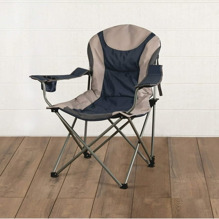 Picnic Time Reclining Camp Chair with Storage Tote, Navy