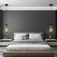 thumbnail image 3 of Mini Crystal Chandelier Modern Black Pendant Lighting Fixture for Dining Room ‎‎Kitchen island Living Room Bedroom(1-Pack ), 3 of 7