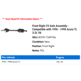 thumbnail image 2 of Front Right CV Axle Assembly - Compatible with 1996 - 1998 Acura TL 3.2L V6 1997, 2 of 2