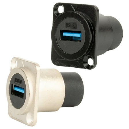 LEXSOMEO 2pcs USB Panel Mount Pass Through Connector Female To Female USB 3.0 Extension