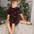 thumbnail image 4 of Balery Red Hot Chili Conjunto de Pijama Infantil de Manga Corta con Estampado – Ropa de Dormir de Algodón Suave-3X-Large, 4 of 6