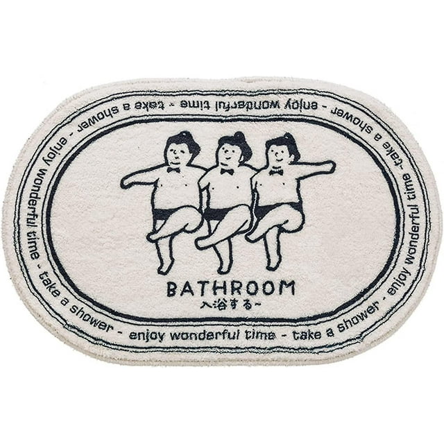 Funny Bath Mats Cute Cartoon Bath Rugs Soft Tufted Microfiber Non Slip Bathroom Door Mat Carpet Bedroom Durable Living Room Kitchen Doormat Area Rug R