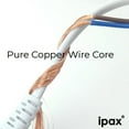 thumbnail image 6 of Ipax 10 Feet Long White Copper Wire AC Power Cord Cable Compatible with VIZIO TV UHD LED Smart HDTV E221-A1 E231-B1 E24-C1 E280-A1 E601i-A3 SmartCast E43-E2 E320-A0 E470-A0 LCD Monitor, 6 of 7