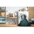 thumbnail image 2 of Ahgly Company Machine Washable Indoor Round Transitional Deep-Sea Green Area Rugs, 4' Round, 2 of 7