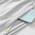 thumbnail image 6 of Womens Travel Pants Active Unisex Quick Drying Cool Stretch Pants With Zipper Pockets Breathable Loose Nylon Spandex White M, 6 of 8