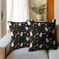thumbnail image 6 of Halloween Throw Pillow Covers 18X18 Inch Set of 2 Boo Cute Ghost Orange Pumpkins Bat Web Decorative Black Pillow Cases Holiday linen Cushion Cover for Home Sofa Porch Outdoor Decor, 6 of 6