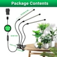 thumbnail image 2 of LED Plant Grow Light K Full Spectrum Clip Heads Plant Growing Lamp with LEDs for Indoor Plants Level Dimmable & Light Settings Auto On/Off Timing // Hrs, 2 of 9