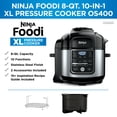 thumbnail image 5 of Restored Ninja Foodi 10-in-1 8-quart XL Pressure Cooker Air Fryer Multicooker, Stainless, OS400 (Refurbished), 5 of 5