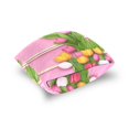 thumbnail image 5 of Colorful Tulips Design 20x20in 2-Piece Cotton Fleece Throw Pillow Covers, Shrink Resistant, Hidden Zip, 5 of 6