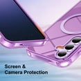 thumbnail image 5 of Casetego Phone Case for Galaxy S25,Clear Magnetic Case,[Yellow Resistant] Slim Fit Shockproof Transparent Crystal Clear Magnetic Case for Samsung Galaxy S25,Deep Purple, 5 of 6