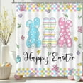 thumbnail image 6 of Hometravel Easter Themed Bathroom Shower Curtain, Fabric Linen Curtain with 12 Hooks, No Drill Easy Installation Curtain for Bathroom, Holiday Decor for Tub and Shower Area, 6 of 6