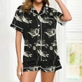 thumbnail image 3 of Tnhcen Cotton Print Pajamas For Women 2 Piece Button-Down Soft Short Sleeve Summer Sleepwear Home Clothes, 3 of 6