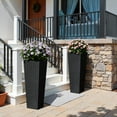 thumbnail image 6 of Homall 2-Pack 32" Tall Outdoor Plastic Planters with Inside Pots, Rattan - Patterned for Patio Decor, 6 of 7