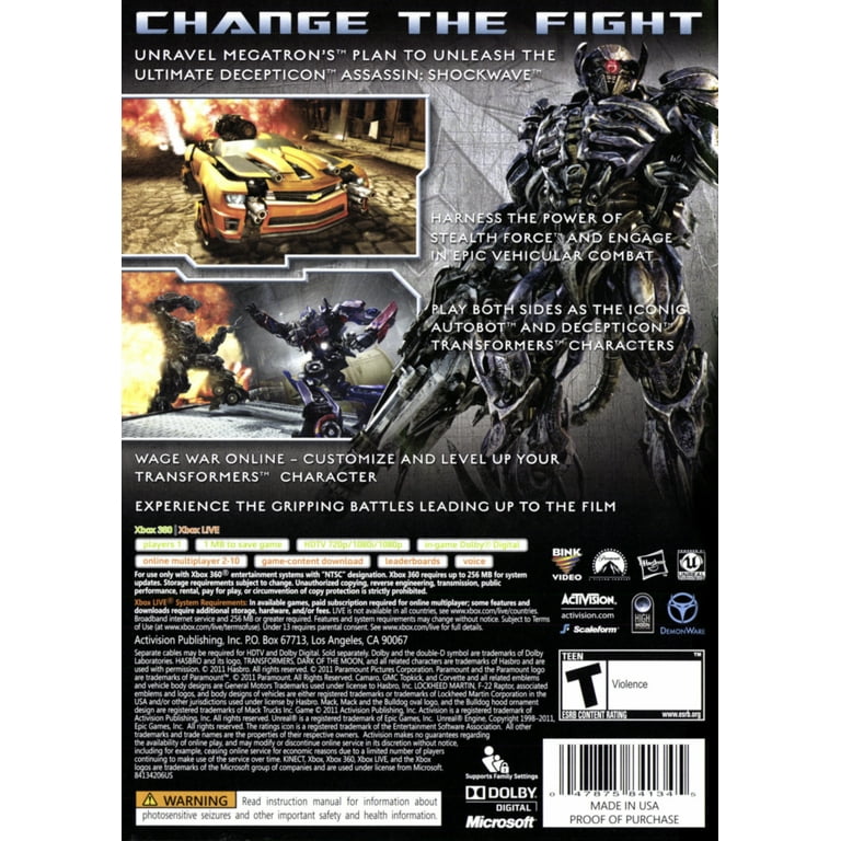 Jogo Transformers: Dark of the Moon - Xbox 360 em Promoção na Americanas