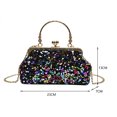 thumbnail image 3 of Bolsa de mano con lentejuelas para mujer, de noche con purpurina para novia, de fiesta con asa de Metal, 3 of 9