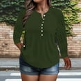 thumbnail image 2 of Zorckvet Plus Size Shirts for Women Long Sleeve Button Down Tops Casual Loose Blouses Oversized Pullover, 2 of 8