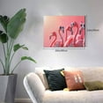 thumbnail image 2 of Naloa Cool Flamingos Sunglasses Scene Print Canvas Picture,Wall Pictures, Modern Decorative Poster,Art Prints for Bedroom, Toilet, 40 x 30 cm, Built-in Wooden Frame, 2 of 6