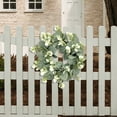 thumbnail image 1 of Guirnalda de flores artificiales para decoración de primavera y verano, guirnalda de plástico multicolor de 12.5 pulgadas para puertas, ventanas, paredes, uso en interiores y exteriores., 1 of 7