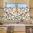 thumbnail image 2 of Yayeee Kitchen Curtains Set of 2 Light Filtering 57"x36" Over Sink Window Panels, Retro Colorful Flowers, 2 of 7