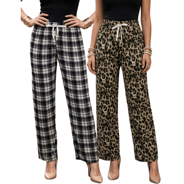 Set De Dos Pants De Mujer Pantalones Anchos Casual O Elgante Pans Stretch