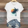 thumbnail image 6 of Tittly T Shirts for Women Graphic Tees Women's Loose Printed Short Sleeved Shirt Summer Casual Cotton Short Sleeved Shirt Tshirts Shirts Spring Tops for Women White 3XL, 6 of 6