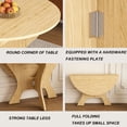 thumbnail image 6 of Ciphrias Folding Dining Table 43 Inch Round, Wild Oak MDF Compact Table for Small Spaces Dining Room, 6 of 8