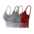 thumbnail image 2 of LSLJS 2PACK Womens Lace Cami No Underwire Wireless Bras Trendy Breathable Solid Color Camisole Lingerie, Gifts for Women, 2 of 2