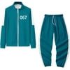 Unisex Squid Game Cosplay Costume Sweatshirts and Sweatpants 2 Piece Outfit 001 456 067 Long Sleeve Tracksuit Jacket Sets