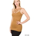 thumbnail image 2 of Zenana Women & Plus Seamless Triple Criss Cross Front Long Cami Tank Top, 2 of 3