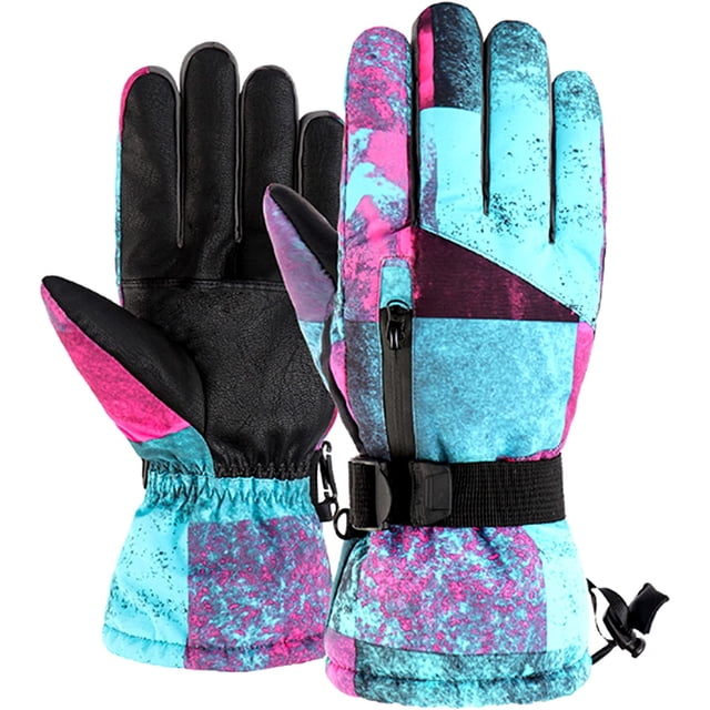 Gants de Ski Imperméables Coupe-Vent à Écran Tactile Gants d'Hiver Chauds Antidérapants Gants de Planche à Neige Thermiques Gants par Temps Froid pour le Ski, le Planche à Neige, la Randonnée, la Course