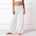 thumbnail image 5 of Kids Wide Leg Fold Over Yoga Pants Coral Girl Yogahose Lounge Pant Ruched Waist Sports Foldover Sweatpants, 5 of 7