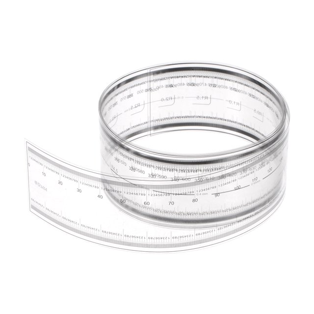 Unique Bargains Film Flexible Ruler 100cm 0.1mm Scale with R Angle & Width Lines PET Plastic Folding Straight Ruler
