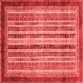 thumbnail image 1 of Ahgly Company Machine Washable Indoor Square Abstract Red Modern Area Rugs, 8' Square, 1 of 4