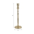 thumbnail image 4 of Decorative Taper Candle Holder for House Decor - Elegant Hammered Cadlestick Holder for Bookshelf or Table Centerpieces - Perfect Candle Stand for Holiday Decor or Special Occasions - 15", Gold, 4 of 11
