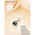 thumbnail image 5 of TANGPOET Infinity Necklace Sterling Silver Black Pearl Pendant Necklaces for Women Mom Mother Tahitian Pearl Necklace Jewelry Gifts for Women, 5 of 5