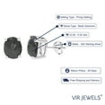 thumbnail image 2 of Vir Jewels 5.50 CTTW Oval Shape Black Diamond Stud Earrings .925 Sterling Silver Prong Set, 2 of 5