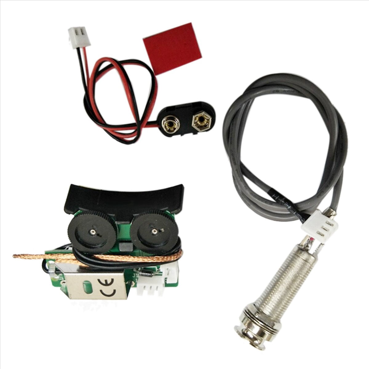 4X Under Saddle Piezo Pickup Onboard Preamp System for Acoustic Guitar