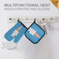 thumbnail image 4 of Yayeee Oven Mitts and Pot Holder Set of 2 Heat Resistant Kitchen Gloves Baking Hot Pad, Ice Cream Cat, 4 of 5