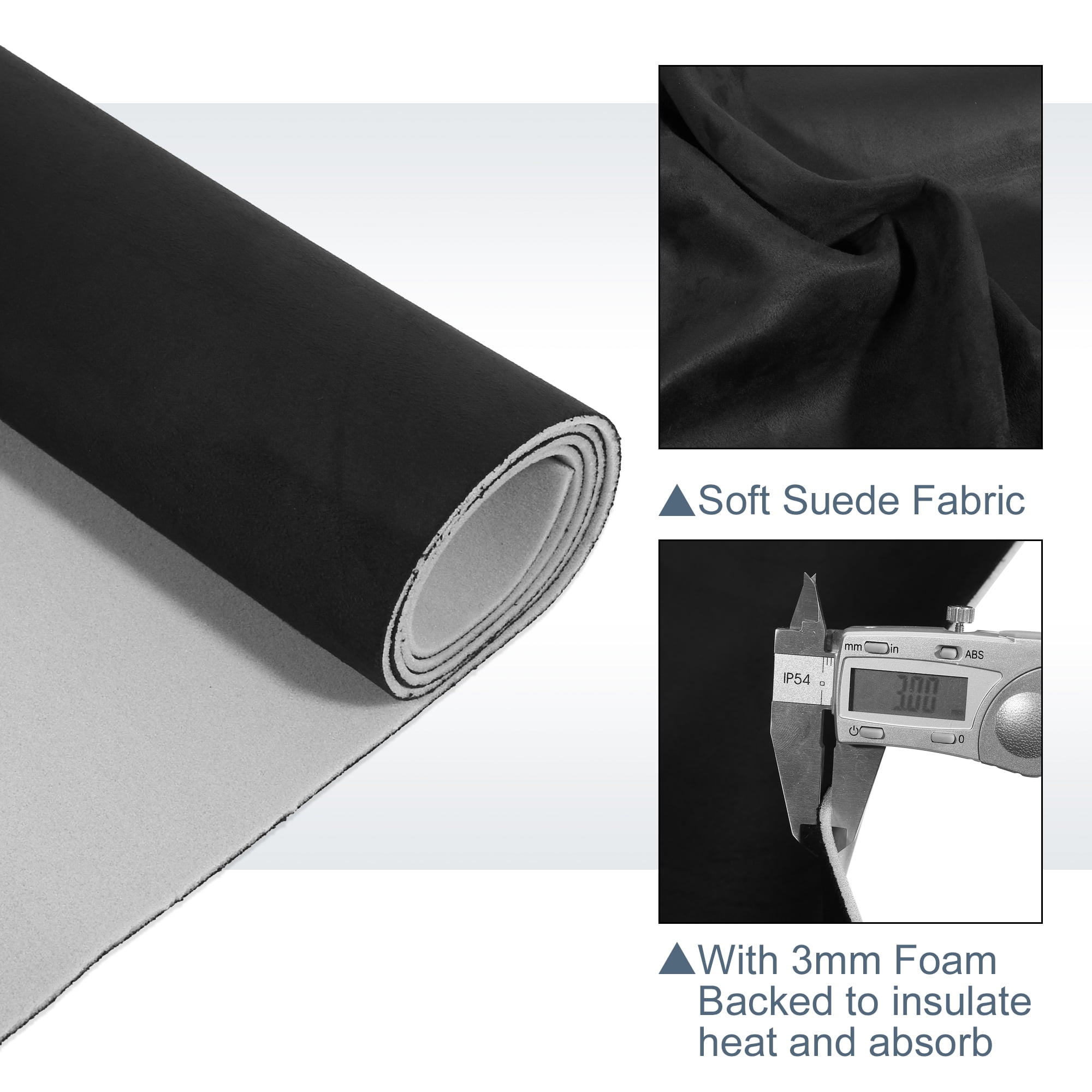 Unique Bargains Car Interior Roof Repair Automotive Headliners, Fabric Black, 87"x 60"