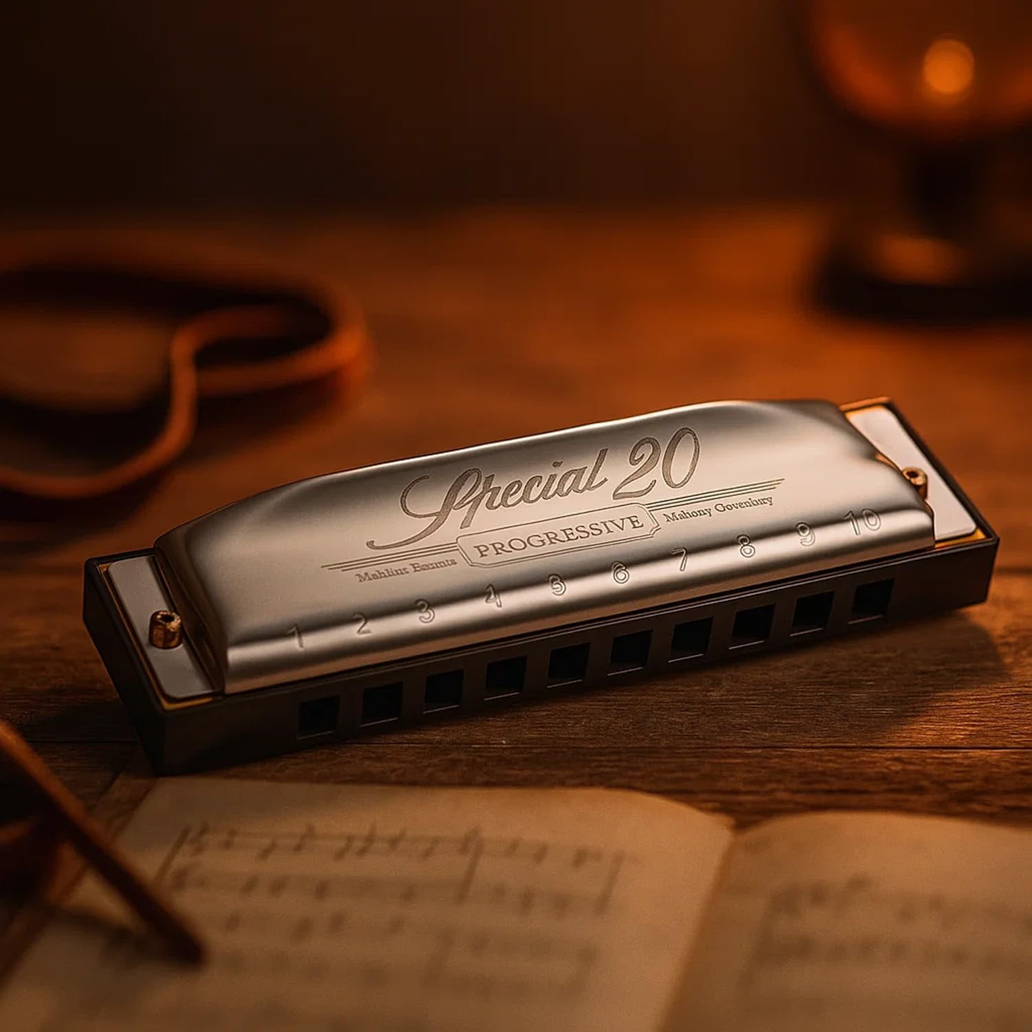Hohner Special 20 Country Tuned Harmonica - Key of A Bundle with Case, Pouch, and Austin Bazaar Polishing Cloth