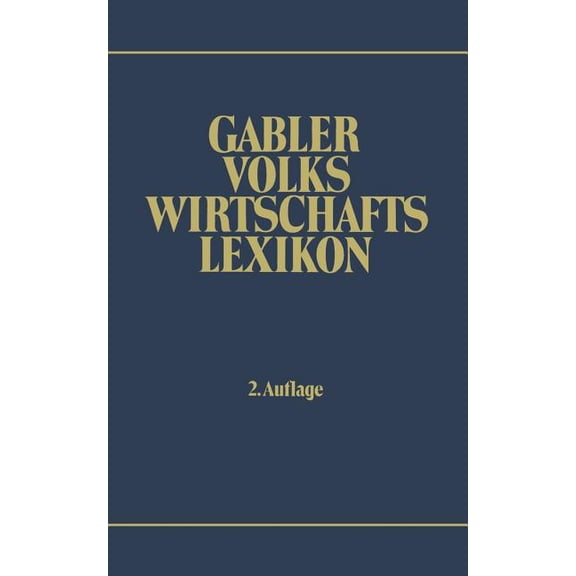 Gabler Volkswirtschafts Lexikon, (Paperback)